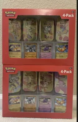 4x Pokemon 4 Pack Mini Tins +4 Promo Cards Bundle 151 SAMS CLUB EXCLUSIVE Sealed - Image 4