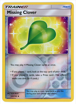 Pokemon Card Ultra Prism Missing Clover 129/156 Reverse Holo Uncommon - NM - Image 1