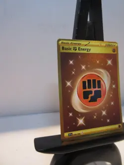 Pokemon Scarlet & Violet Basic Fighting Energy Gold Holo Hyper Rare Card 258/198 - Image 2