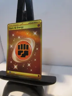 Pokemon Scarlet & Violet Basic Fighting Energy Gold Holo Hyper Rare Card 258/198 - Image 3