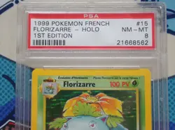 PSA 8 Venusaur Florizarre 15/102 1st Edition | Pokemon Base Set Holo Card French - Image 2