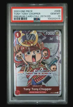 One Piece 2023 Tony Tony Chopper #006 Premium Card Collection 25th GEM MT PSA 10 - Image 2