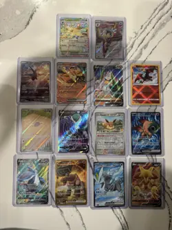 Pokemon Tcg Mixed 14 Raw Card Lot Charizard Eevee Latios Various Sets Included - Image 1