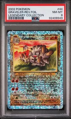 PSA 8 - Graveler 44/110 Reverse Holo - Legendary Collection Pokemon Card NM MINT - Image 1