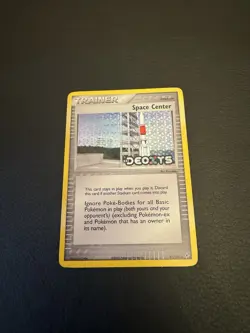 Space Center Reverse Holo Stamped EX Deoxys 91/107 Pokemon Card Trainer - Image 1