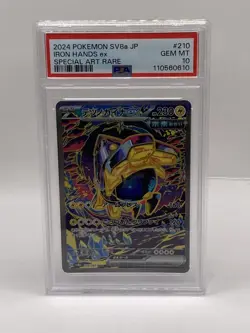 Pokemon Card PSA 10 Iron Hands ex 210/187 sv8a Terastal Fest SIR Japanese 2024 - Image 1