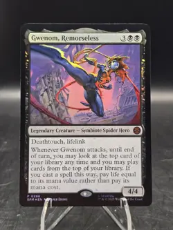 Gwenom, Remorseless 0286 Foil Promo Marvel's Spider-Man MTG NM - Image 1