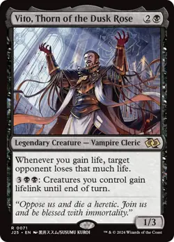 Vito, Thorn of the Dusk Rose (ANIME) 71 NM J25 Foundations Jumpstart Magic MTG - Image 1