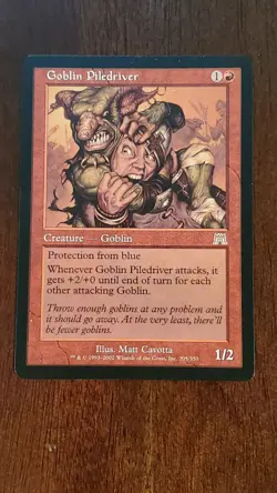 Goblin Piledriver Onslaught EX/LP #205 MTG Magic the Gathering Creature Rare - Image 1