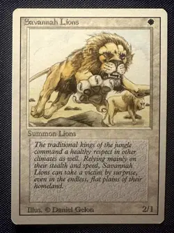 Savannah Lions - 1994 Magic the Gathering MTG Revised - NM - Free Shipping! - Image 1