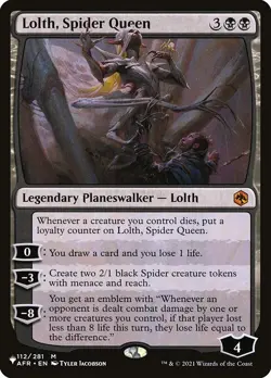 [MTG] Lolth, Spider Queen (AFR-112) (PLST) NM - Image 1