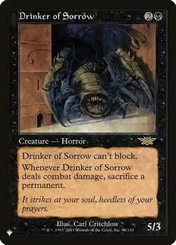 [MTG] Drinker of Sorrow (LGN-66) (PLST) NM - Image 1
