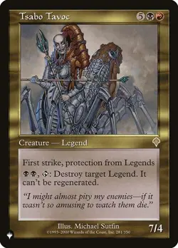 [MTG] Tsabo Tavoc (INV-281) (PLST) NM - Image 1