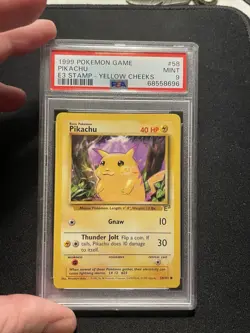 Pokemon Pikachu E3 Stamp - Yellow Cheeks PSA 9 - Image 1