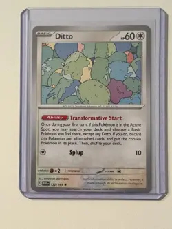 2024 Toolkit Pokemon 151 Non Holo Rate Ditto 132/165 - Image 1