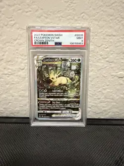 2023 POKEMON SWORD & SHIELD CROWN ZENITH #GG35 FULL ART/LEAFEON VSTAR PSA 9 - Image 1