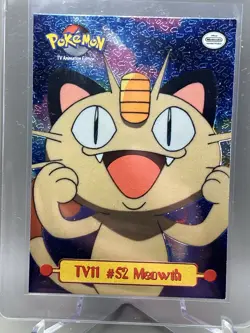 Topps Pokemon TV Animation Edition Series 1 Rainbow Foil TV11 #52 Meowth Puzzle - Image 1