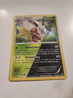 Pokemon TCG Shiftry 11/114 Cosmos Holo Rare XY Steam Siege Light Play - Image 3