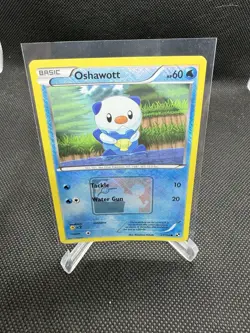 Pokemon Black & White League Stamp Crosshatch Holo Oshawott 27/114 - Image 1