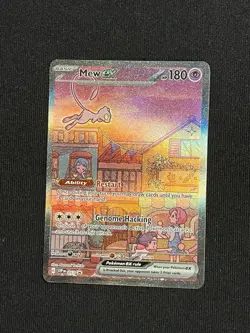 Pokemon TCG Scarlet & Violet Mew EX 053 Black Star Promo Holo NM-/LP+ - Image 1