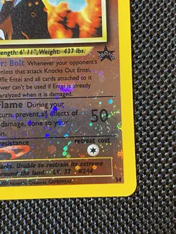 Entei Reverse Holo #34 Three Swirls WOTC Black Star Promo 2001 Pokemon - Image 4