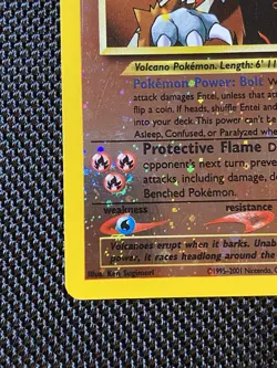 Entei Reverse Holo #34 Three Swirls WOTC Black Star Promo 2001 Pokemon - Image 5