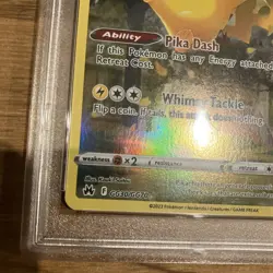 2023 Pokemon TCG Pikachu GG30/GG70 Crown Zenith Full Art Graded PSA 9 MINT - Image 4
