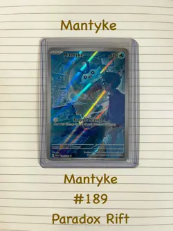 Mantyke 189/182 - Illustration Rare SV: Paradox Rift Near Mint Pokemon TCG - Image 1