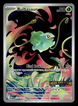 Bulbasaur 133/132 Illustration Rare Mega Evolution Stamped Pokemon - Image 1
