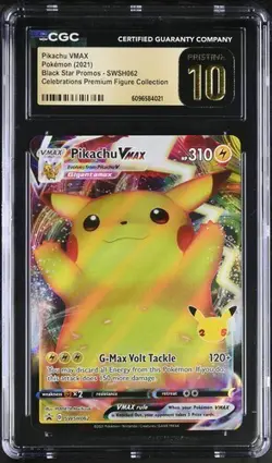 Pikachu VMAX SWSH062 Pokemon Celebration 2021 Black Star Promo CGC 10 Pristine! - Image 1