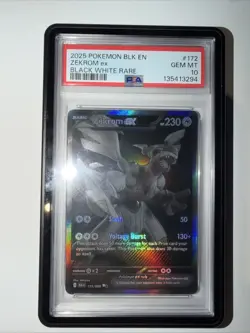 Pokemon TCG: PSA 10 Zekrom ex (Black Bolt 172/086) - Mint Condition Secure Ship - Image 1