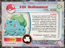 1999 Pokemon Topps Bulbasaur 1 Ungraded NM or Better - Image 2