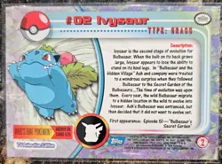 1999 Pokemon Topps Ivysaur 2 Ungraded NM or Better - Image 2