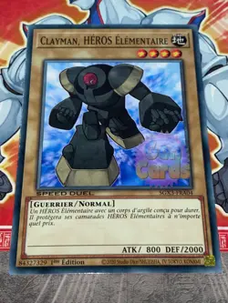 Carte YU GI OH CLAYMAN, HEROS ELEMENTAIRE SGX3-FRA04 x 3 - Image 1