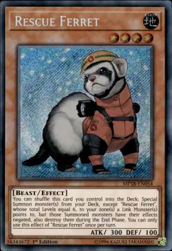Rescue Ferret - Secret Rare 1st Edition MP18-EN054 - NM - YuGiOh - Image 1