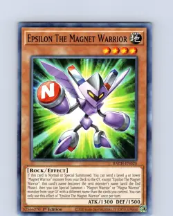 Yu-Gi-Oh TCG Epsilon The Magnet Warrior BACH-EN020 1st Edition Common Card NM - Image 1