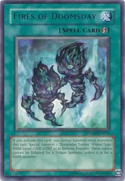 Fires of Doomsday - PTDN-EN055 - Rare - Unlimited Edition - Heavily Played - Image 1