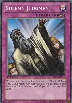 Lightly Played, English Yu Gi Oh Solemn Judgment - BP01-EN047 - Starfoil Rare - - Image 1