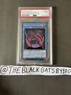 Yugioh! PSA 9 Mint 2019 Magician of Black Chaos MAX TN19-EN002 Secret Rare - Image 1