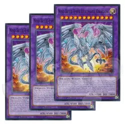 Yugioh - Neo Blue-Eyes Ultimate Dragon x 3 - 1st Edition - Plus Free Holo Card - Image 1