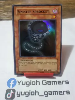 Yu-Gi-Oh Sinister Sprocket TDGS 1st Edition Super Rare Light Played - Image 1