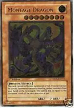 Yugioh! MP Montage Dragon - TDGS-EN014 - Ultimate Rare - 1st Edition Moderately - Image 1