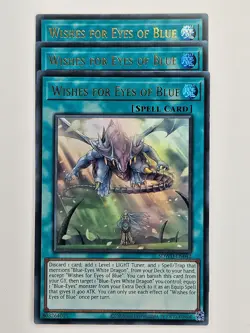 Yu Gi Oh - 3x SDWD-EN042 Wishes for Eyes of Blue - Ultra Rare - Image 1