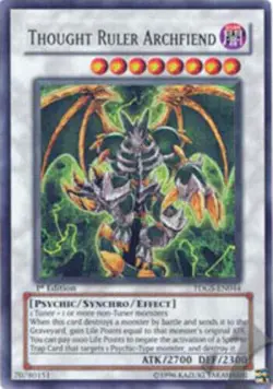 Yugioh! LP Thought Ruler Archfiend - TDGS-EN044 - Ultra Rare - 1st Edition Light - Image 1
