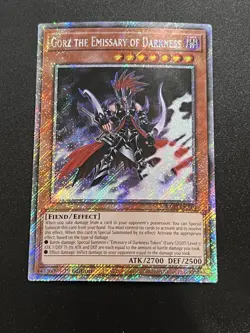 Yugioh Gorz the Emissary of Darkness RA03-EN210 Platinum Secret Rare 1st Ed NM - Image 1