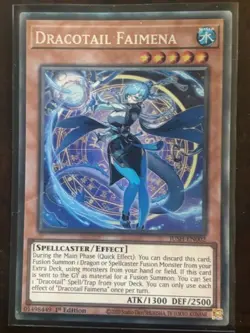 Yugioh 1x Dracotail Faimena Collectors (CR) JUSH-EN002 Justice Hunters 1st Ed NM - Image 1