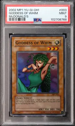 Yu-Gi-Oh! Goddess Of Whim MP1-003 Super Rare [PSA 9 MINT] McDonald's | EN 2002 - Image 1