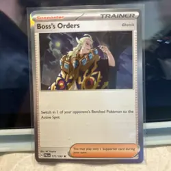 172/193 BOSS'S ORDERS ( GHETSIS ) | RARE HOLO | PALDEA EVOLVED POKEMON CARD - Image 1