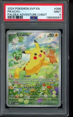 PSA 9 - 2024 Pikachu 088 Sv: Scarlet & Violet Promo Cards Holo Pokemon - Image 1
