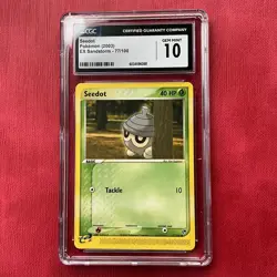 CGC 10 Seedot 77/100 EX Sandstorm 2003 Pokemon Card - Image 1